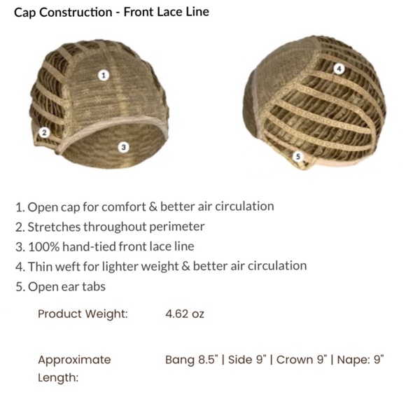 NWT Estetica FINN wig in Color Americano. Lace Front Wig NEW. Balayage NEW Wig - Picture 8 of 8